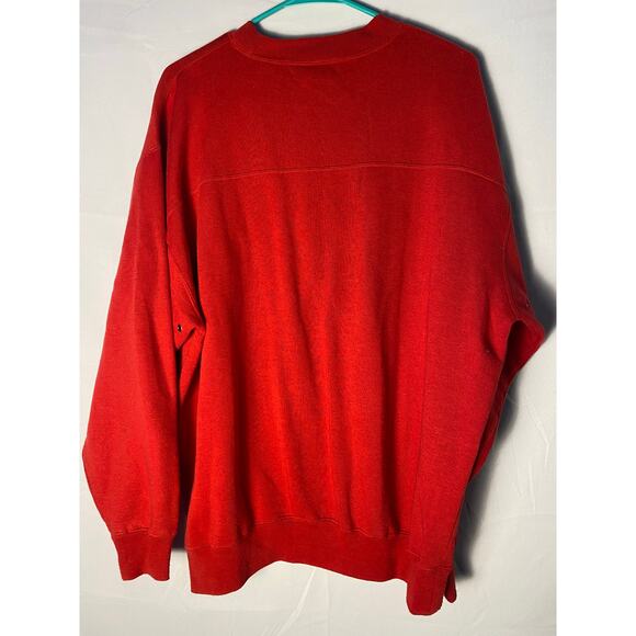 Y2K Lee Sport Indiana Hoosiers Embroidered Red Crewneck Sweater Women's Large - Picture 2 of 2
